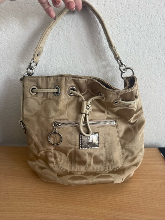 Coach Handbags - Coach Poppy Tan Bucket Bag